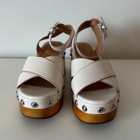 NIB Astor Semi MatteCalf Chalk clog Sandals. Size 7M. - Picture 3 of 12